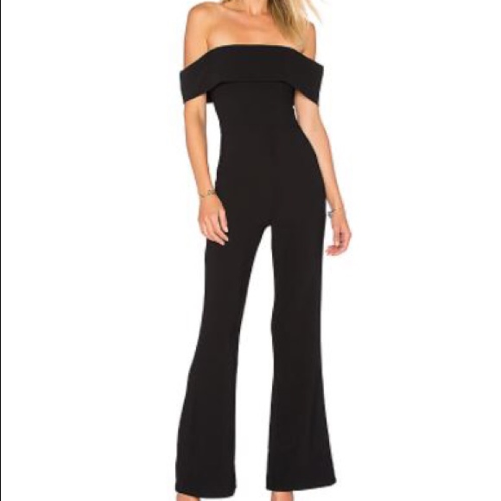 BY THE WAY x Black Jumpsuit Off the Shoulder